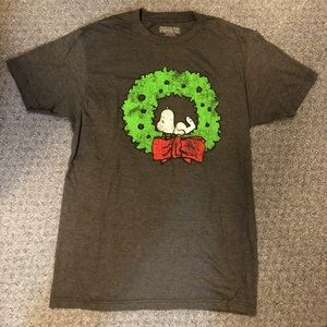 Peanuts Snoopy Christmas Wreath TeeShirt